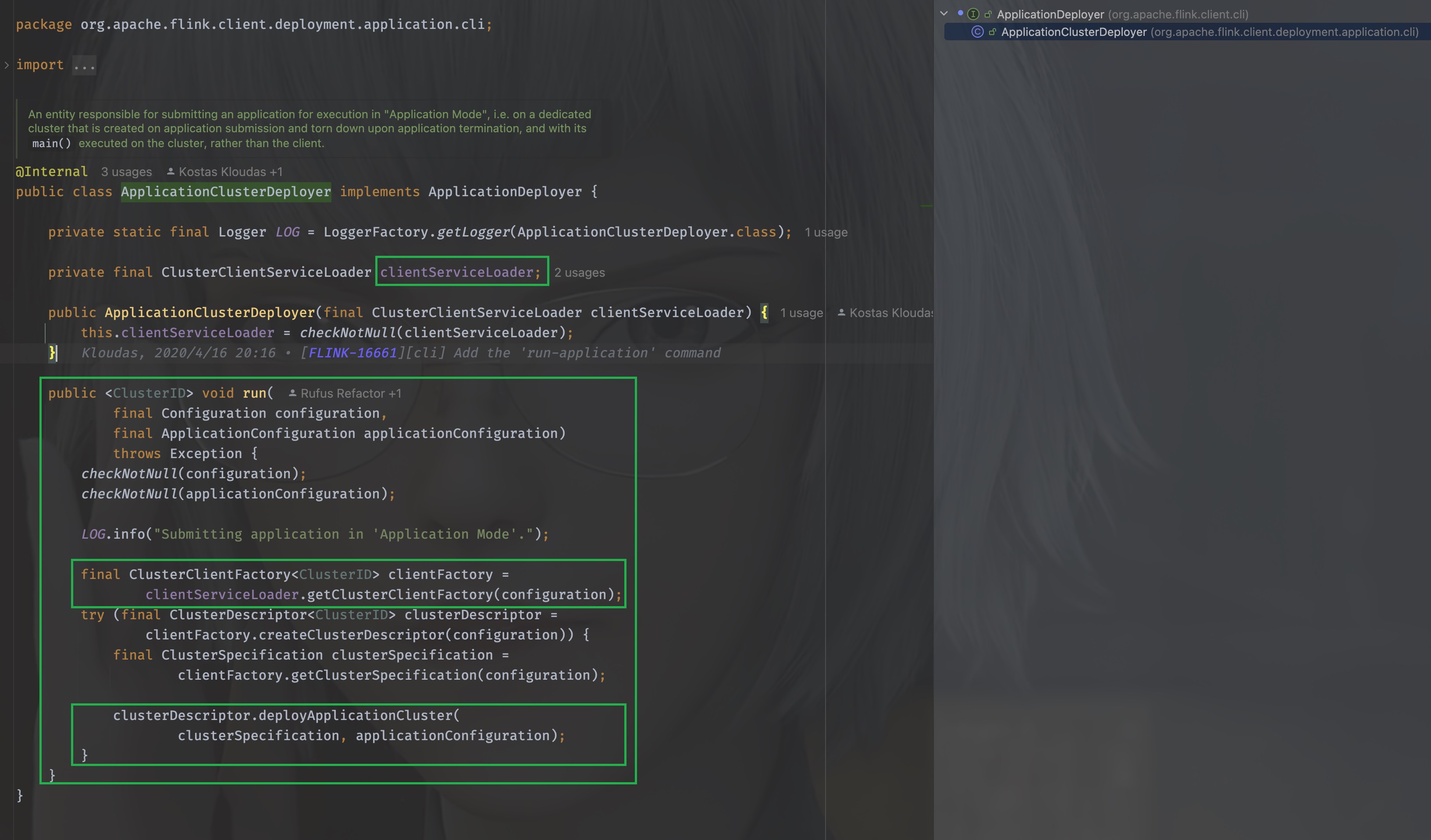 org.apache.flink.client.deployment.application.cli.ApplicationClusterDeployer